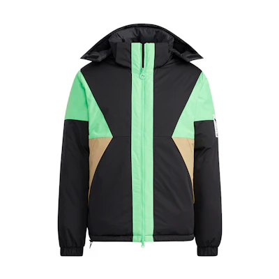 adidas Originals Reversible Down Jacket Winter Black Hooded Parka Coat. H66015