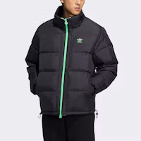 Sizing adidas Originals 可翻轉羽絨外套 冬季黑色連帽大衣夾克. H66015