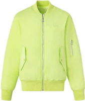 adidas Originals Reversible Fur Bomber Jacket Acid Lime Green Multi-Pocket JE6123 adidas Originals Reversible Fur Bomber Jacket Acid Lime Green Multi-Pocket JE6123