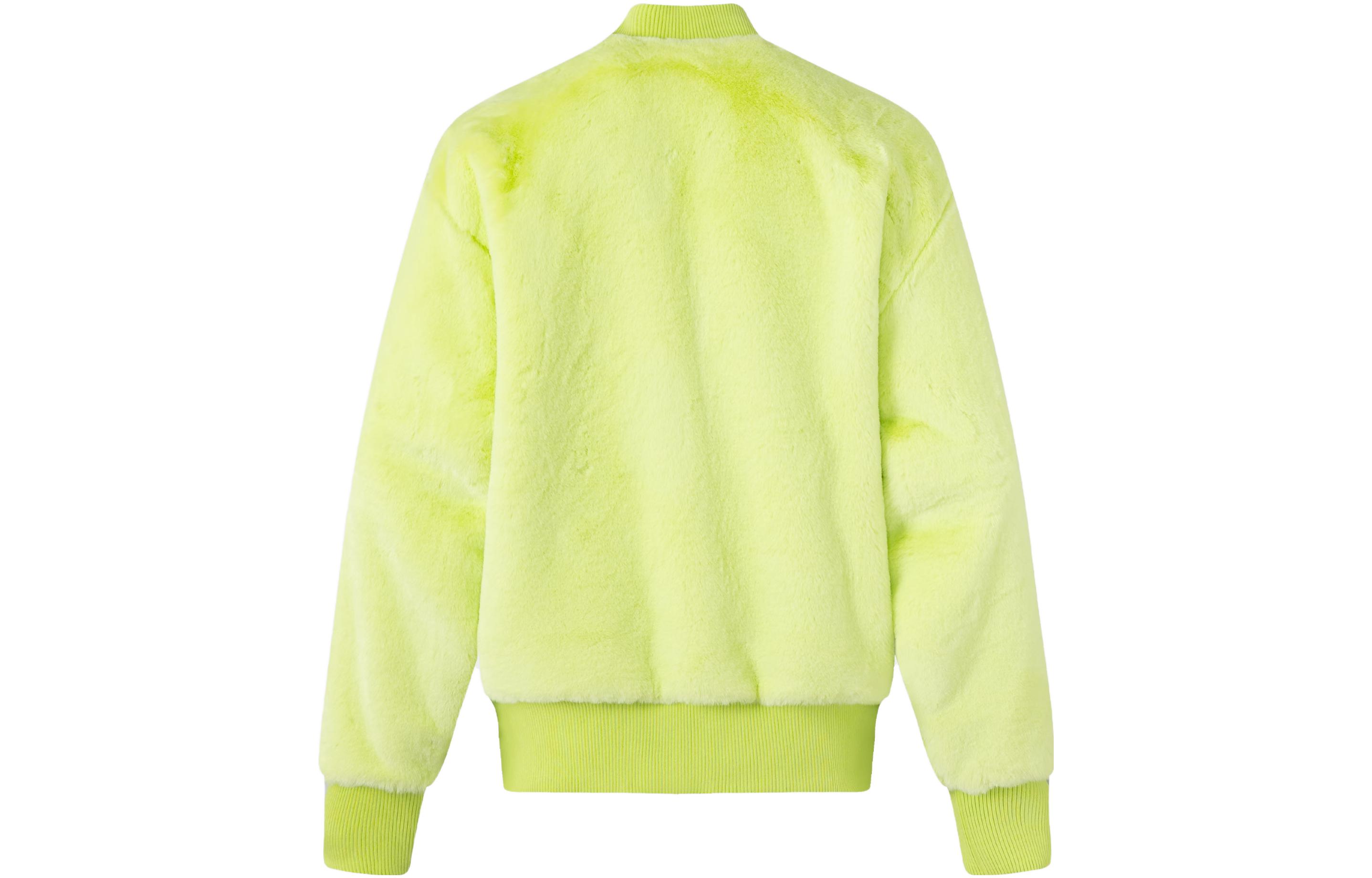 Purchase 阿迪达斯Originals双面穿毛绒飞行夹克 酸性柠檬绿多口袋 JE6123
