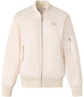 adidas Originals Reversible Fur Bomber Jacket White Embroidered Logo JE6124 adidas Originals Reversible Fur Bomber Jacket White Embroidered Logo JE6124