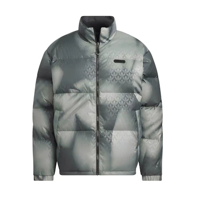 adidas Originals Reversible Puffer Jacket Silver Gray Down Coat JD3745