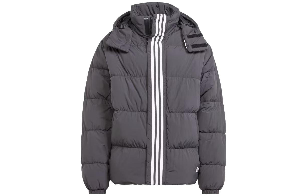 adidas Originals Rifta Down Hooded Puffer Jacket Black Mens Stylish Outerwear HZ0688