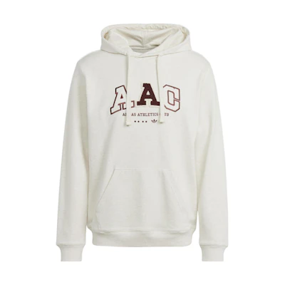 adidas Originals Rifta Letter Print Drawstring Hoodie Off-White Sweater IC8382