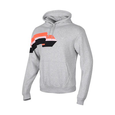 adidas Originals RIPPLE Hoodie Retro Pullover Sweatshirt Men’s Light Grey FM1517