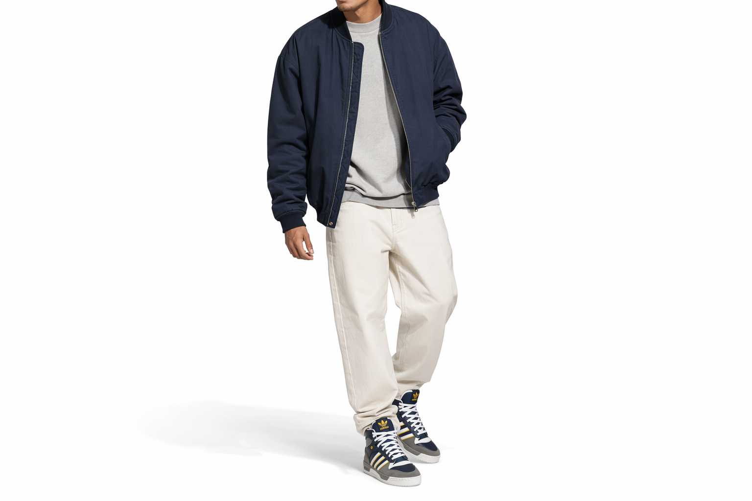 Order adidas originals Rivalry 高筒板鞋 男款 藍灰