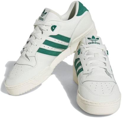 adidas originals Rivalry Low 防滑耐磨 低幫 板鞋 男女同款 白綠色 Lookbook adidas originals Rivalry Low 防滑耐磨 低幫 板鞋 男女同款 白綠色