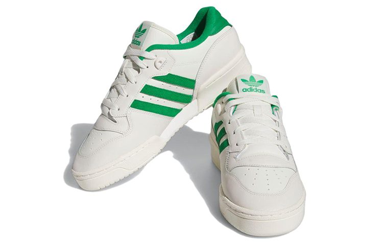 Lookbook adidas originals Rivalry Low 防滑耐磨 低幫 板鞋 男款 白綠