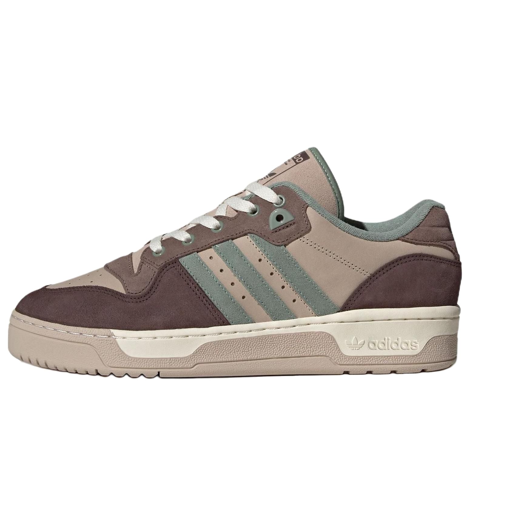 adidas Originals Rivalry Low Brown Leather Classic Casual Sneakers. ID6132