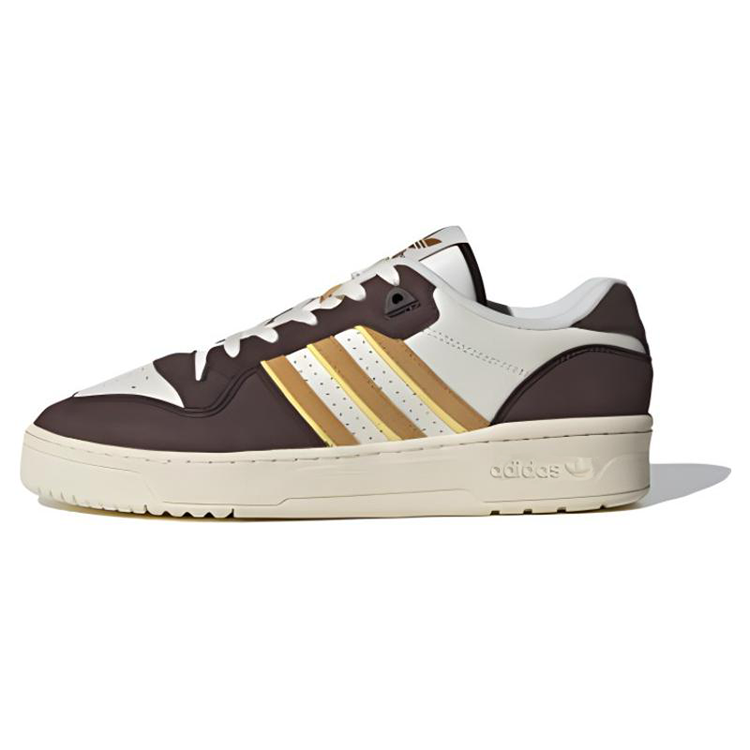 adidas Originals Rivalry Low White Brown Casual Low-Top Sneakers. IH0499