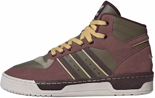 adidas Originals Rivalry Mid Shoes Brown Green Comfortable Non-Slip Sneakers JH9603 adidas Originals Rivalry Mid Shoes Brown Green Comfortable Non-Slip Sneakers JH9603