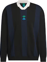 adidas Originals Rolling Links SS24 Black V-Neck Polo Sweatshirt IT0142 adidas Originals Rolling Links SS24 Black V-Neck Polo Sweatshirt IT0142