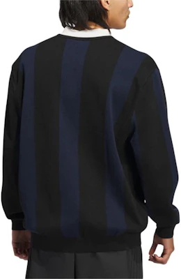 아디다스 오리지널 롤링 링크스 SS24 블랙 V넥 폴로 스웨트셔츠 IT0142 Details for 아디다스 오리지널 롤링 링크스 SS24 블랙 V넥 폴로 스웨트셔츠 IT0142