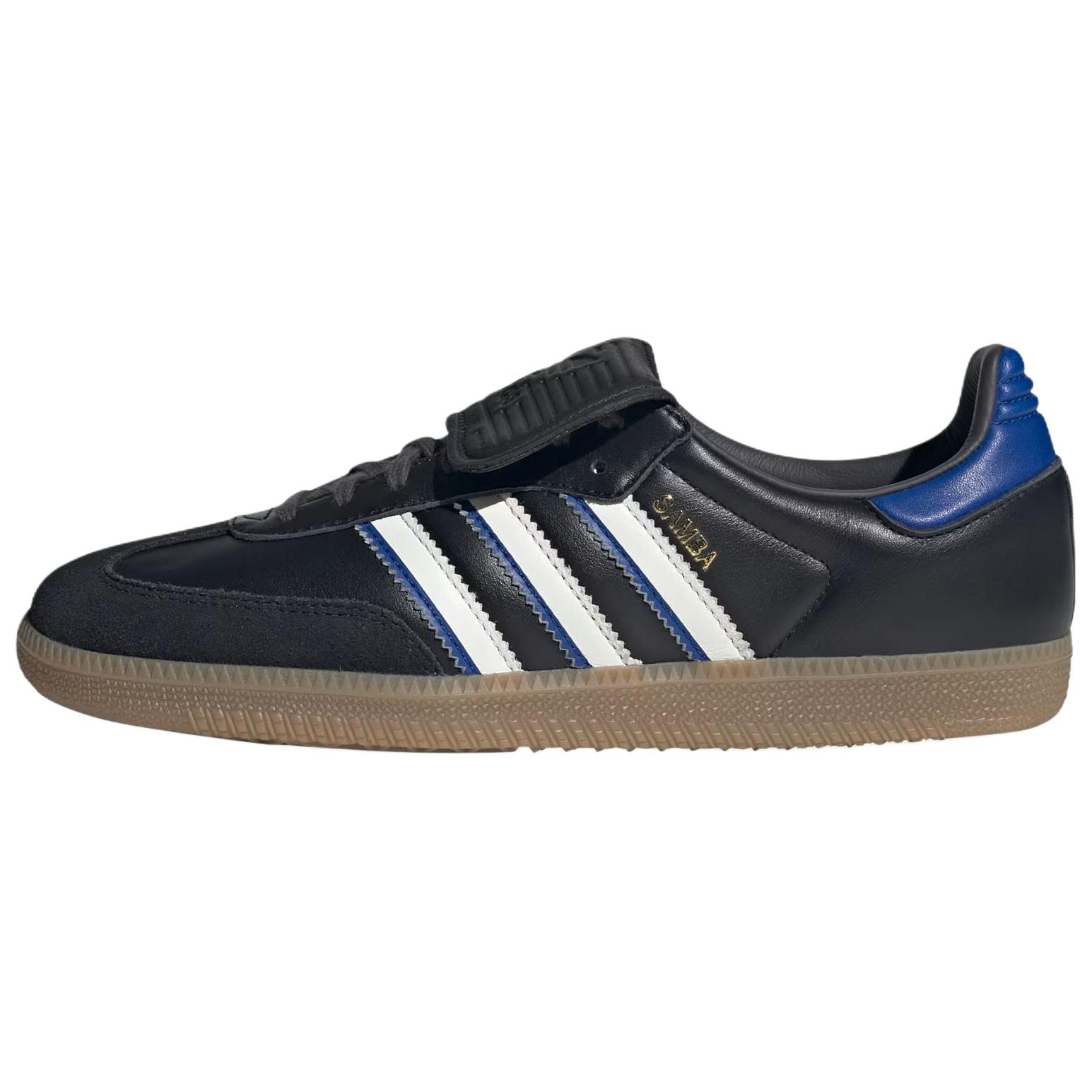 adidas Originals Samba LT Black Blue Leather Low-Top Sneakers Casual Shoes JQ5125