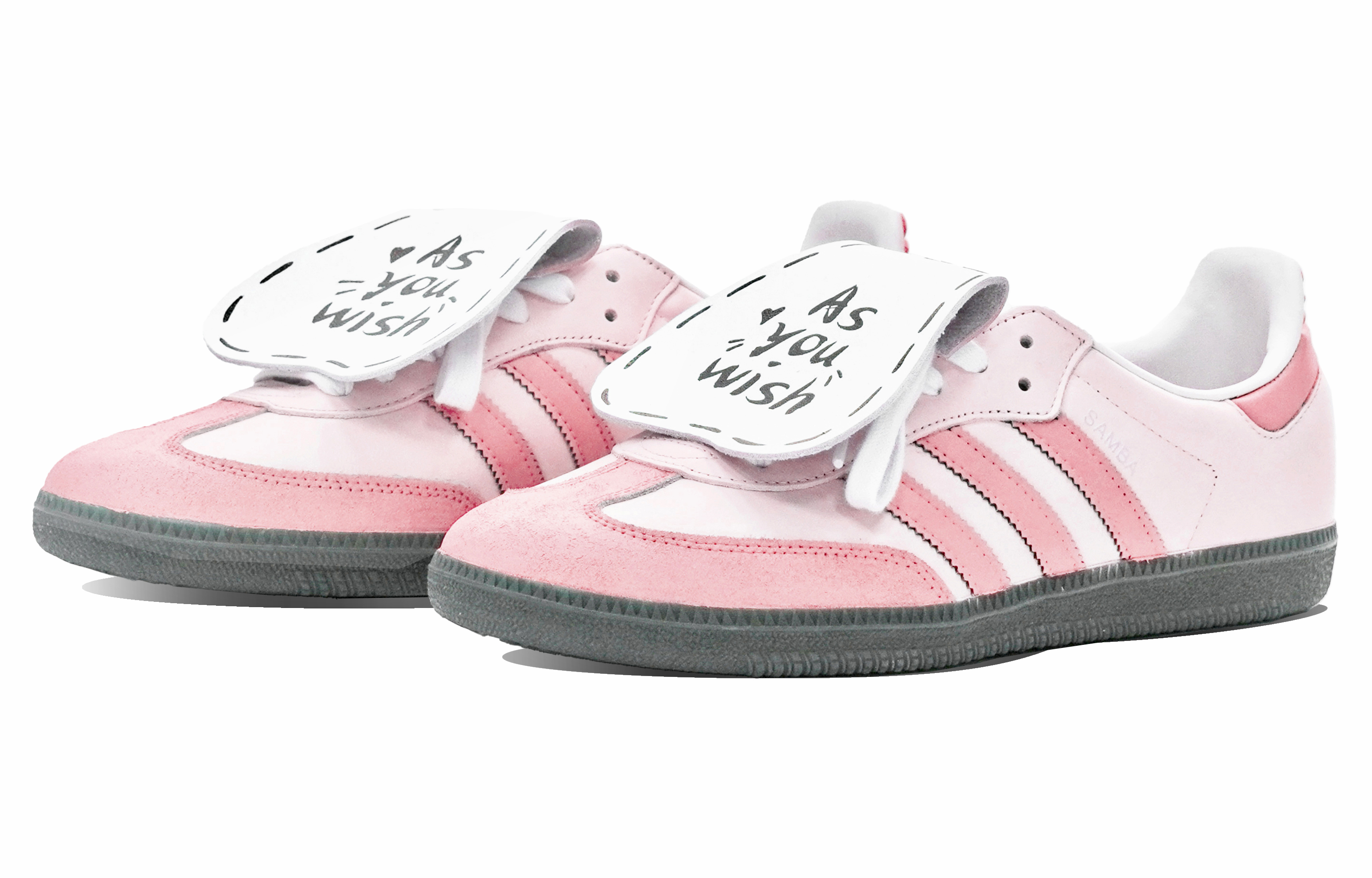 Shop 【訂製球鞋】adidas originals Samba OG ABLOODING 蜜桃公主 防滑減震 低幫 板鞋 男女同款 粉色