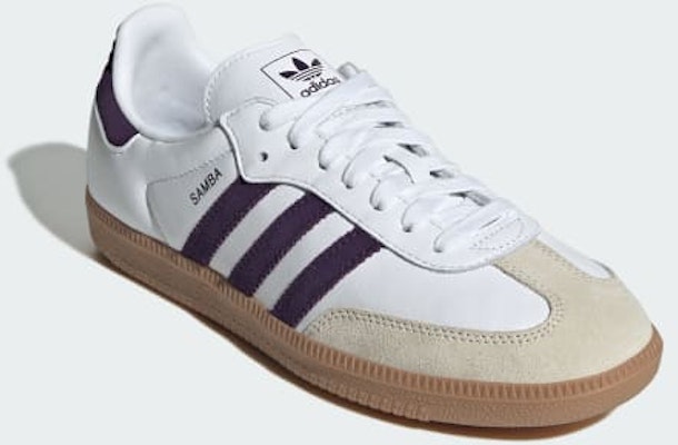 (Women) Adidas Originals Samba OG Cloud White/Alumina/Aurora Plum JS1392 Purchase (Women) Adidas Originals Samba OG Cloud White/Alumina/Aurora Plum JS1392