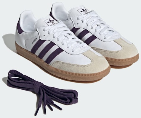 (Women) Adidas Originals Samba OG Cloud White/Alumina/Aurora Plum JS1392 1