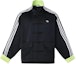 Order 阿迪达斯三叶草缎面中式盘扣条纹夹克 黑色 男女通用 JD3380