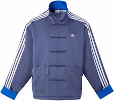 adidas Originals Satin Chinese Style Stand Collar Jacket Ink Blue Unisex JC9262 adidas Originals Satin Chinese Style Stand Collar Jacket Ink Blue Unisex JC9262