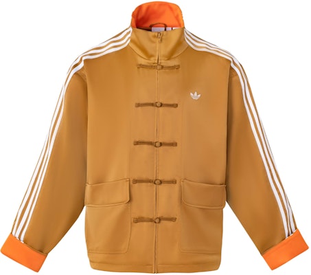 Chaqueta Unisex adidas Originals SS24 Retro Marrón Raya Cuello Mandarín Satinado. JD3379 Buy Chaqueta Unisex adidas Originals SS24 Retro Marrón Raya Cuello Mandarín Satinado. JD3379