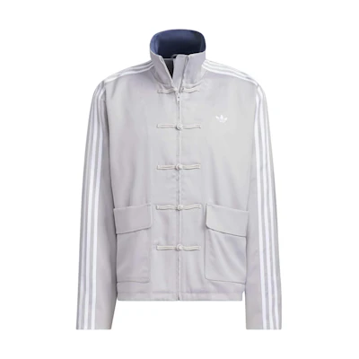 adidas Originals Satin Track Jacket Chinese Style Embroidery Grey Unisex JV9256