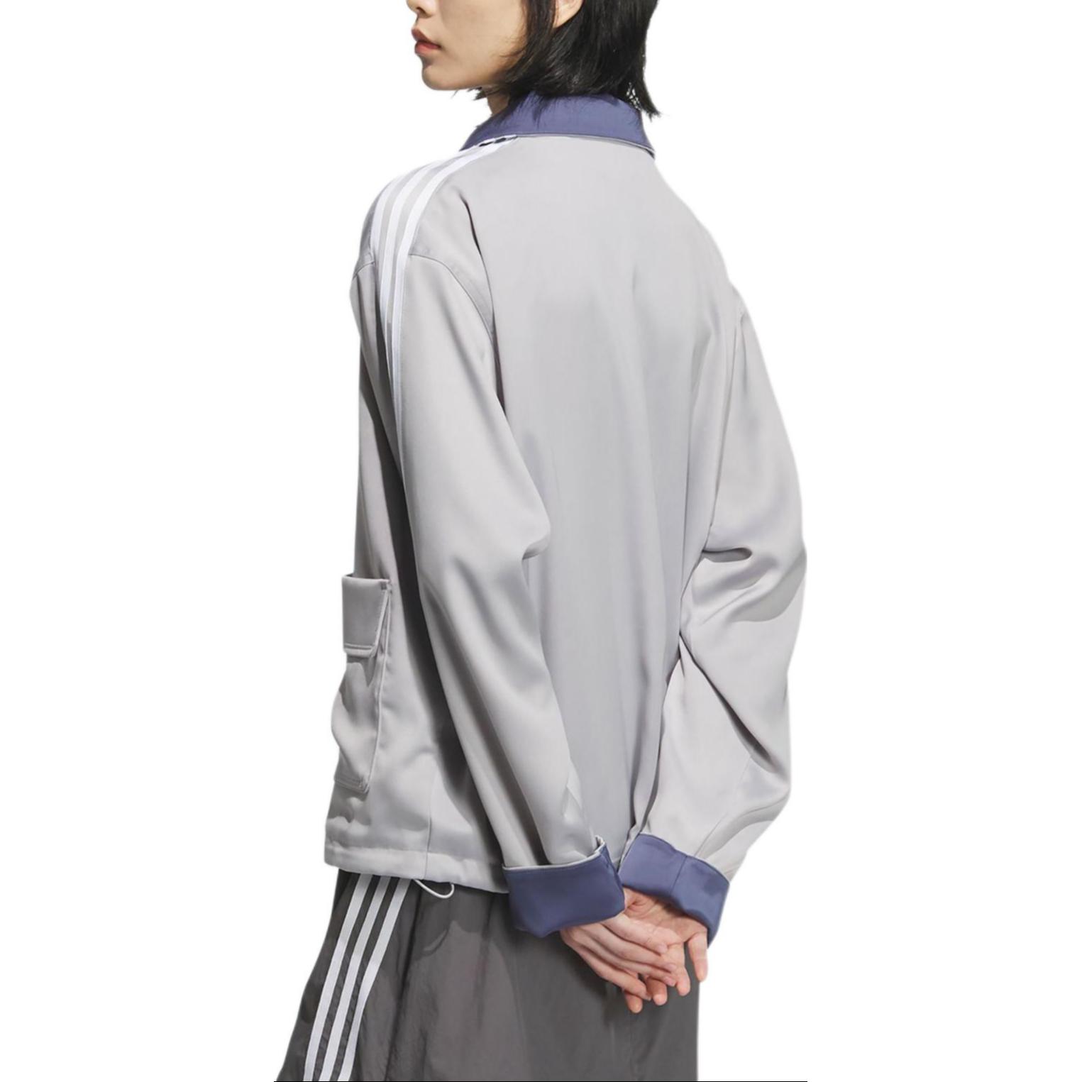 Details for 아디다스 오리지널 새틴 트랙 재킷 중국풍 자수 그레이 유니섹스 JV9256