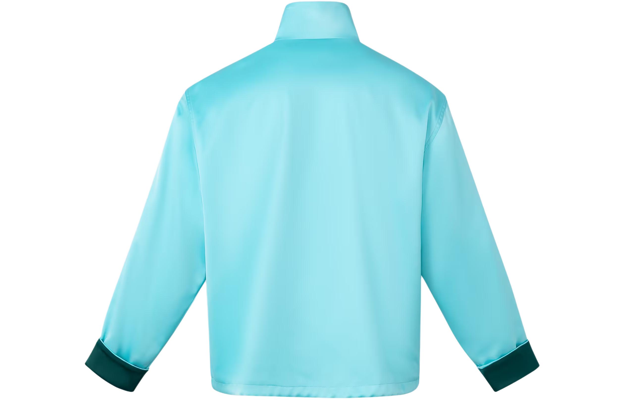 Lookbook 阿迪达斯三叶草薄荷绿缎面中式夹克男女同款 SS24 JD3378