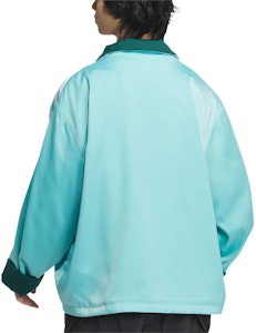 adidas Originals Satin Track Top Mint Green Unisex Jaket Gaya Cina SS24 JD3378 Details for adidas Originals Satin Track Top Mint Green Unisex Jaket Gaya Cina SS24 JD3378
