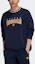 Lookbook adidas Originals 復古徽標長袖刷毛套頭衫 深藍色 HF9224