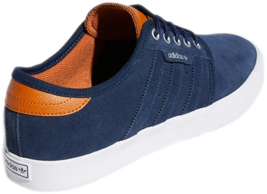 Adidas Originals Seeley 低幫滑板鞋 男款 藍棕 Shop Adidas Originals Seeley 低幫滑板鞋 男款 藍棕