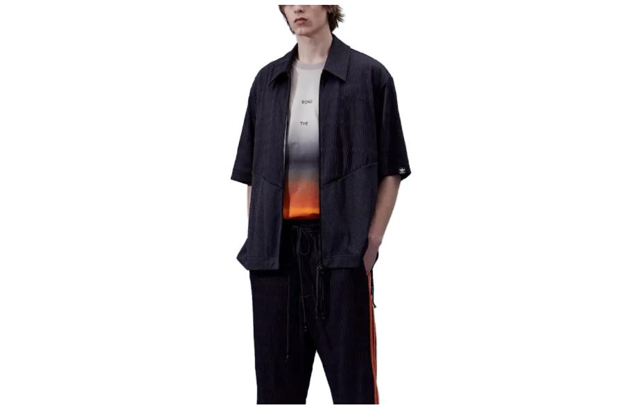 adidas Originals SFTM Unisex Loose Fit Breathable Short-Sleeve Shirt Stone Black IK8596