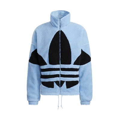 adidas Originals Sherpa Logo Track Jacket Unisex Sky Blue HC0327