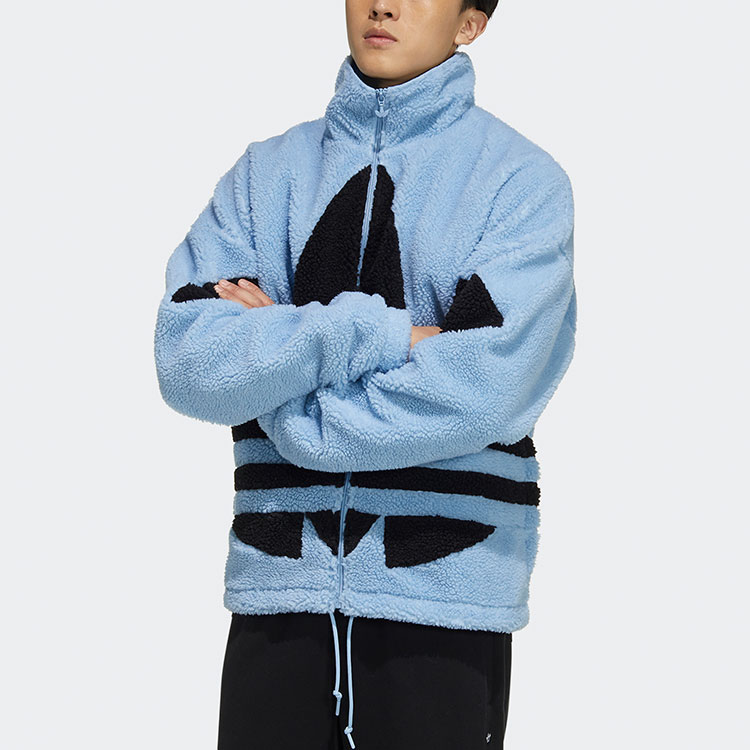 adidas Originals Sherpa Logo Track Jacket Unisex Sky Blue HC0327 圖 4