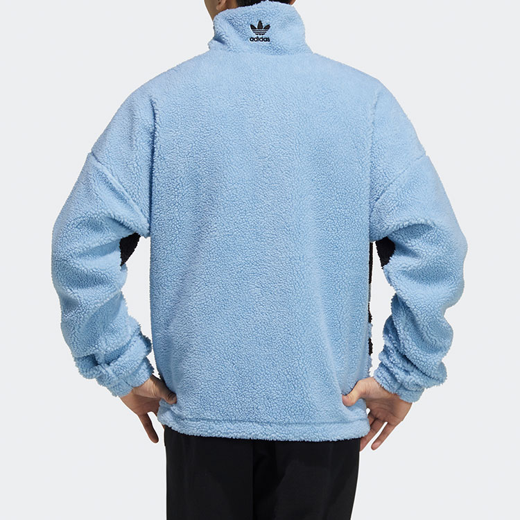 adidas Originals Sherpa Logo Track Jacket Unisex Sky Blue HC0327 圖 5