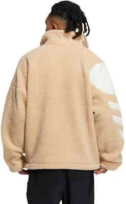 아디다스 오리지널스 브라운 셰르파 트랙 재킷 유니섹스 스트라이프 로고 집업 HR3487 Shop 아디다스 오리지널스 브라운 셰르파 트랙 재킷 유니섹스 스트라이프 로고 집업 HR3487