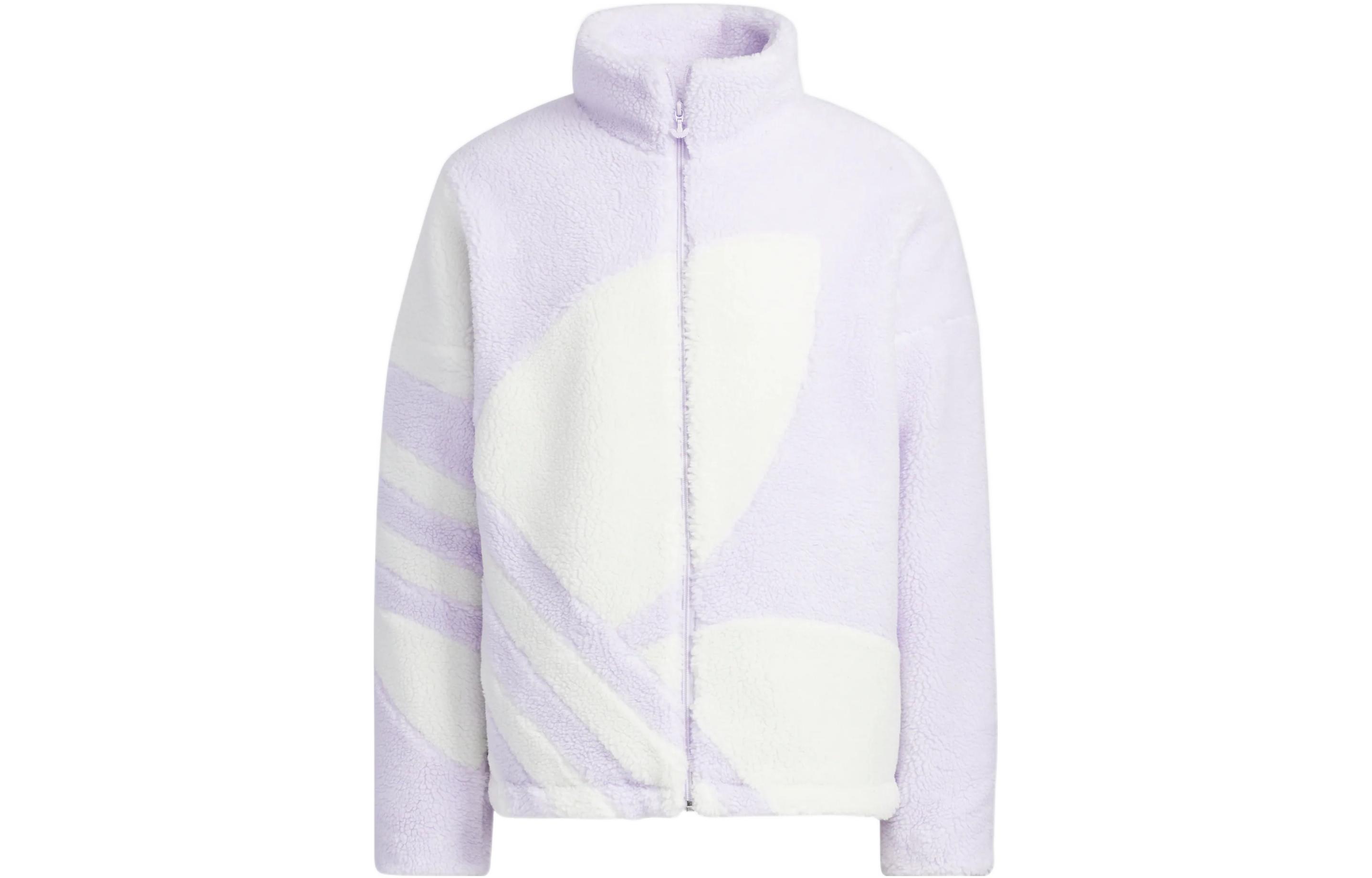 adidas Originals Sherpa Track Retro Colorblock Zip Jacket Purple Unisex HR3488