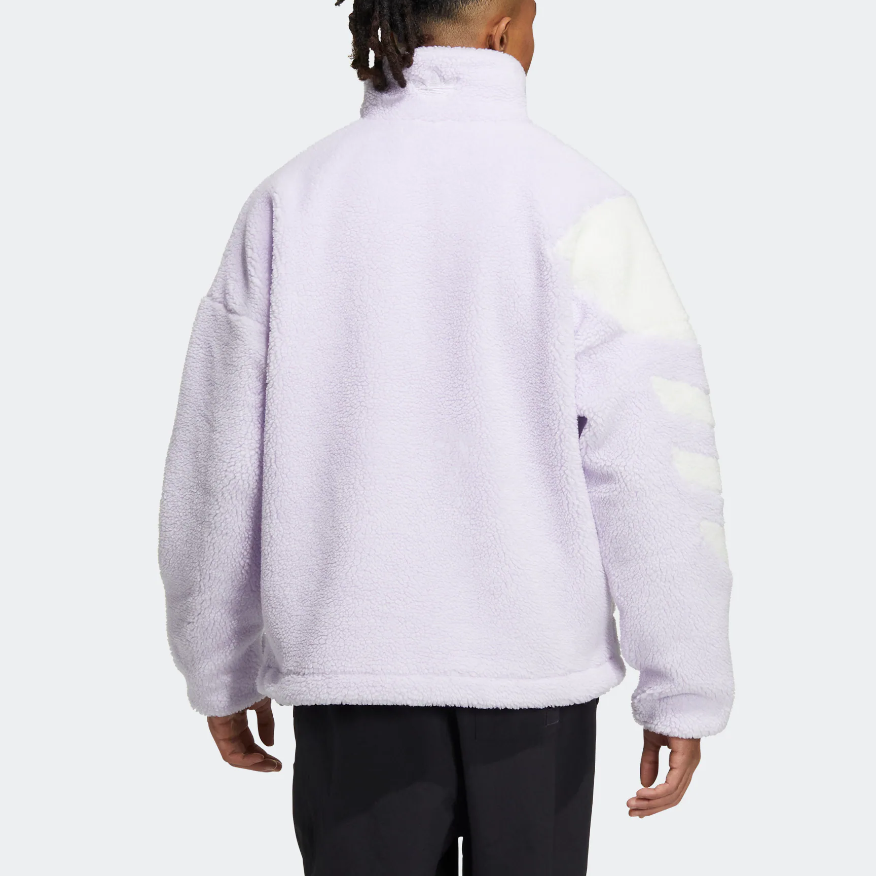 adidas Originals Sherpa Track Retro Colorblock Zip Jacket Purple Unisex HR3488 圖 4