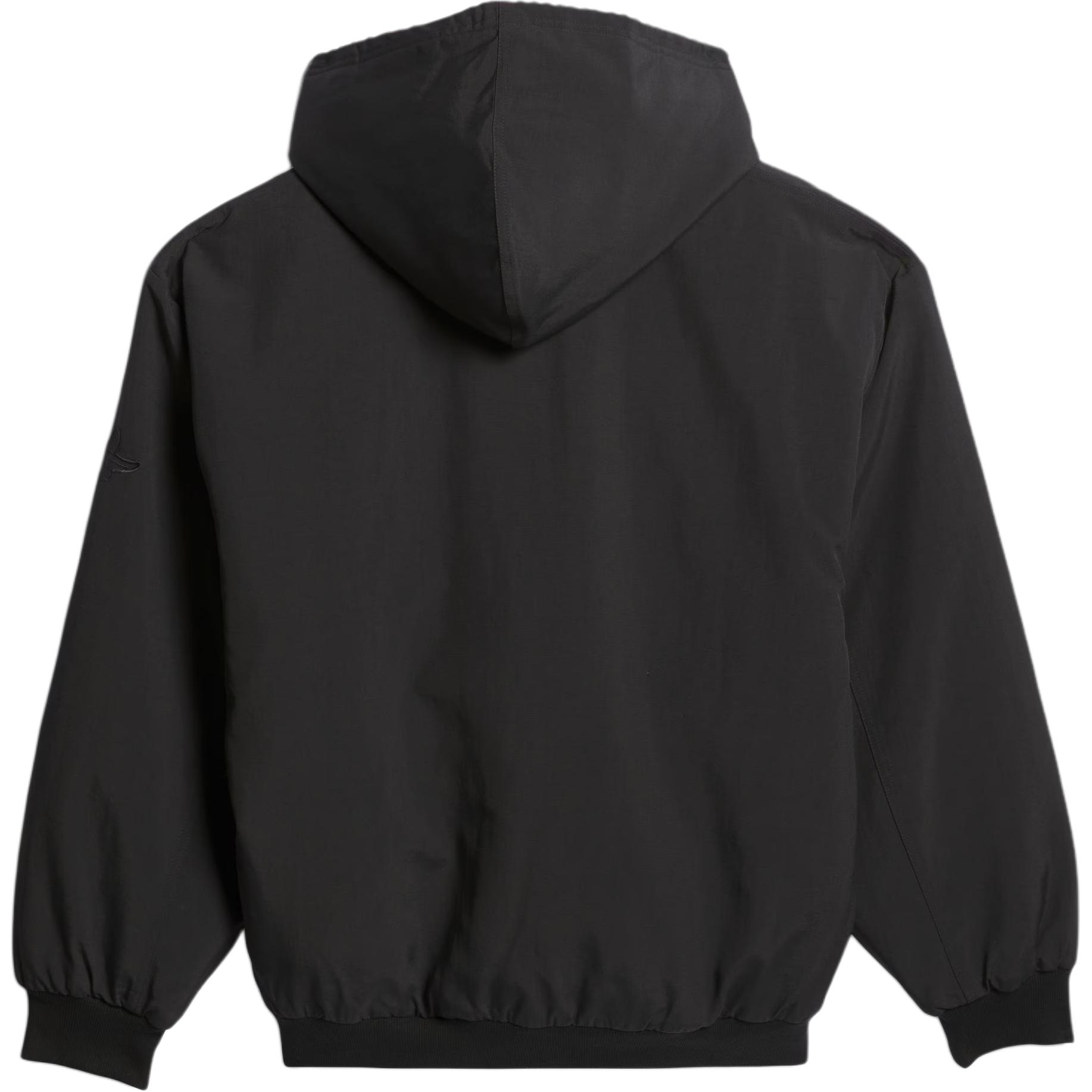 Lookbook アディダスオリジナルズ シュムーフォイル FW24 ブラック アウトドアカジュアル ジップアップ中綿ジャケット IX9020