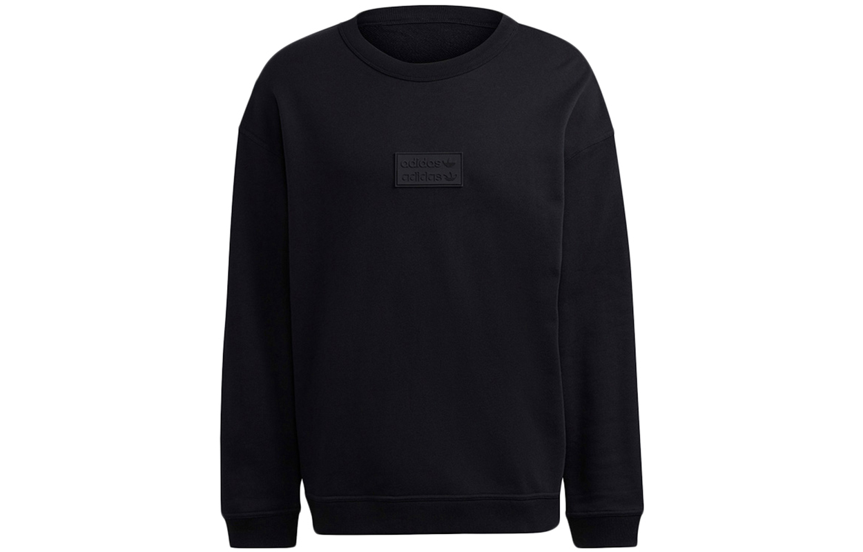 adidas Originals Silicon Crew Logo Pullover Sweatshirt Black GN3293