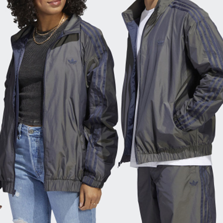 adidas Originals Skateboarding Firebird Jacket Dark Grey Navy Unisex Casual. HC2189 圖 9