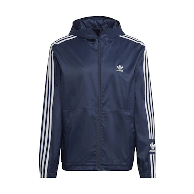 adidas Originals Solid Color Blue Hoodie Jacket for Men HL2195