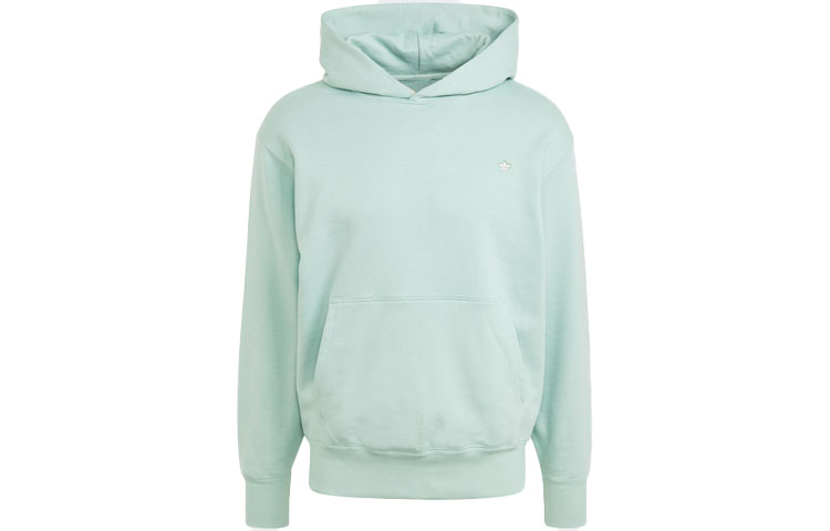 adidas Originals Solid Color Pullover Hoodie Light Green GN3382