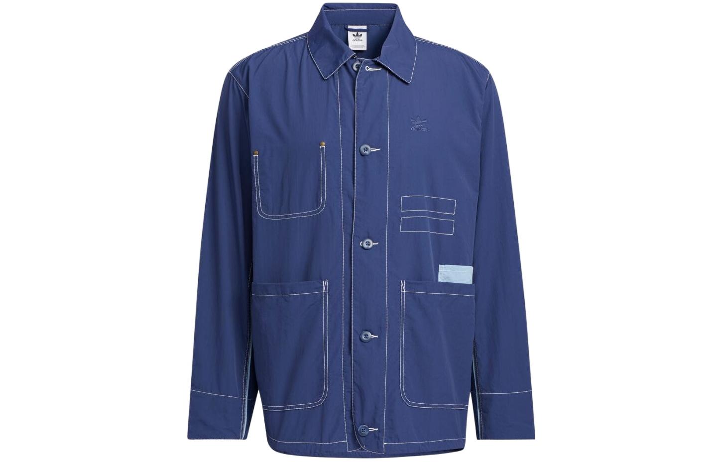 adidas Originals Solid Color Workwear Jacket Deep Blue (Japan Edition) HM8016