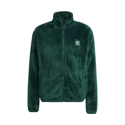 adidas Originals Solid Logo Embroidered Zip Jacket Men’s Dark Green HR2931