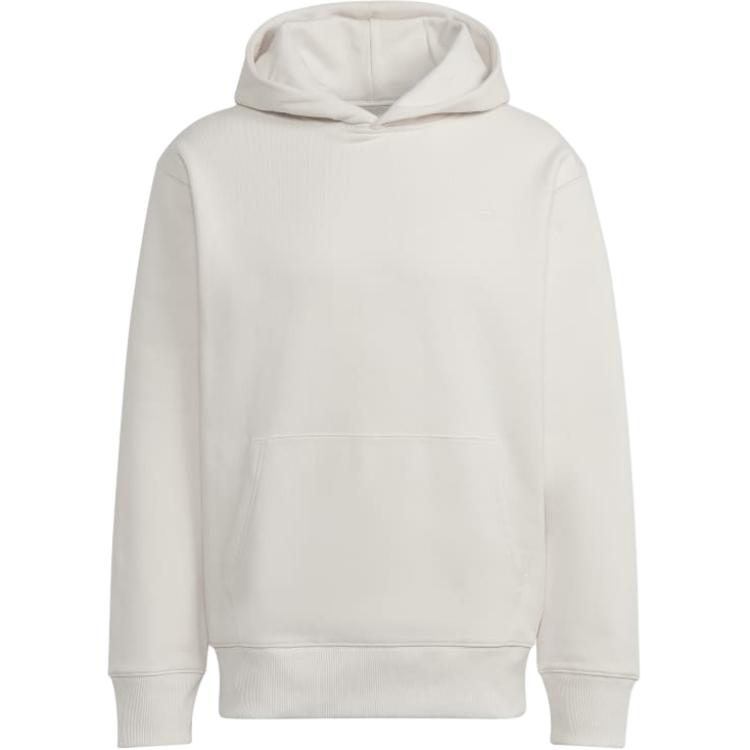 adidas Originals Solid Logo Hoodie Pullover Long Sleeve - Off White HK0318