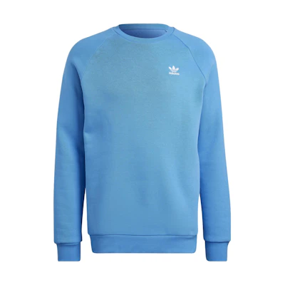 adidas Originals Solid Logo Print Crewneck Sweatshirt Blue HJ7992