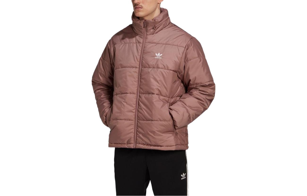 adidas Originals Solid Logo Zip-Up Track Jacket in Light Red Brown HL9191