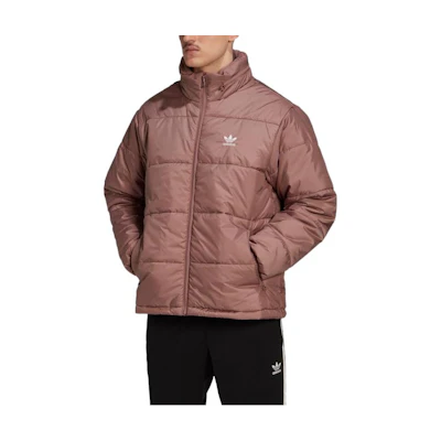 adidas Originals Solid Logo Zip-Up Track Jacket in Light Red Brown HL9191