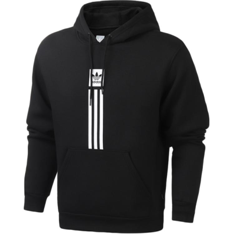 adidas Originals Solid Pillar Logo Hoodie Black - Pullover EC7322