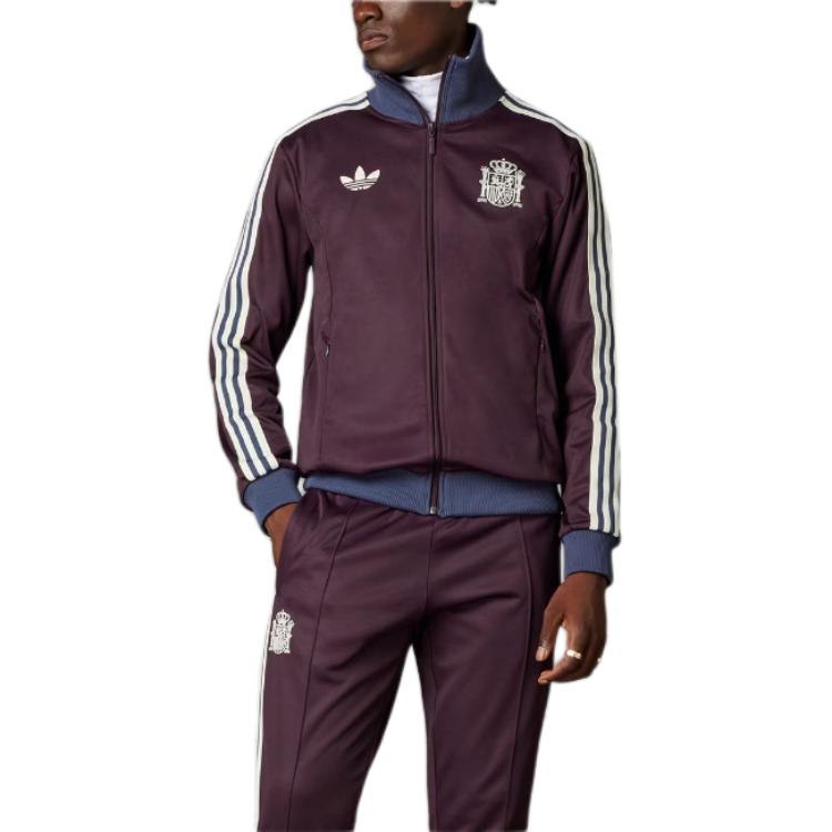 Purchase adidas Originals 西班牙 Beckenbauer 復古運動外套 深酒紅條紋款式。 IU2136